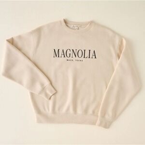 NWT Magnolia Waco Texas Ivory Sweatshirt Crewneck Unisex Oversized (Sm Med) HGTV